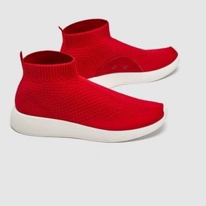 Zara red sneakers